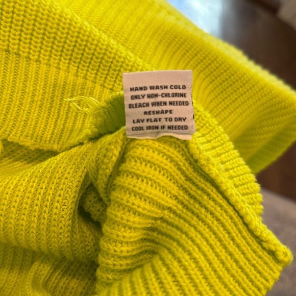 525 America Ribbed Drawstring Long Sleeve Shaker Hoodie, Citron, Size M - Picture 7 of 8